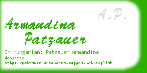 armandina patzauer business card